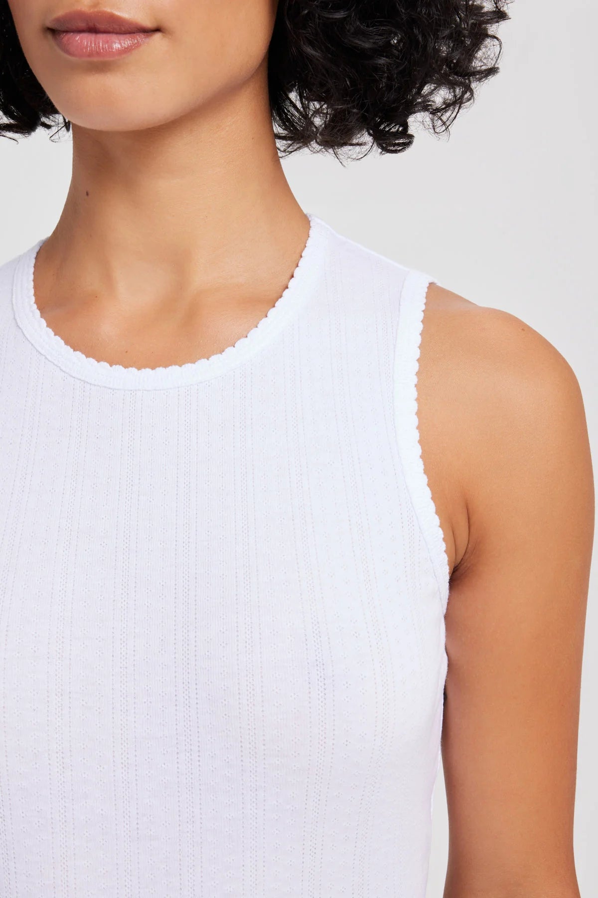 Goldie Sleeveless Pointelle Shell