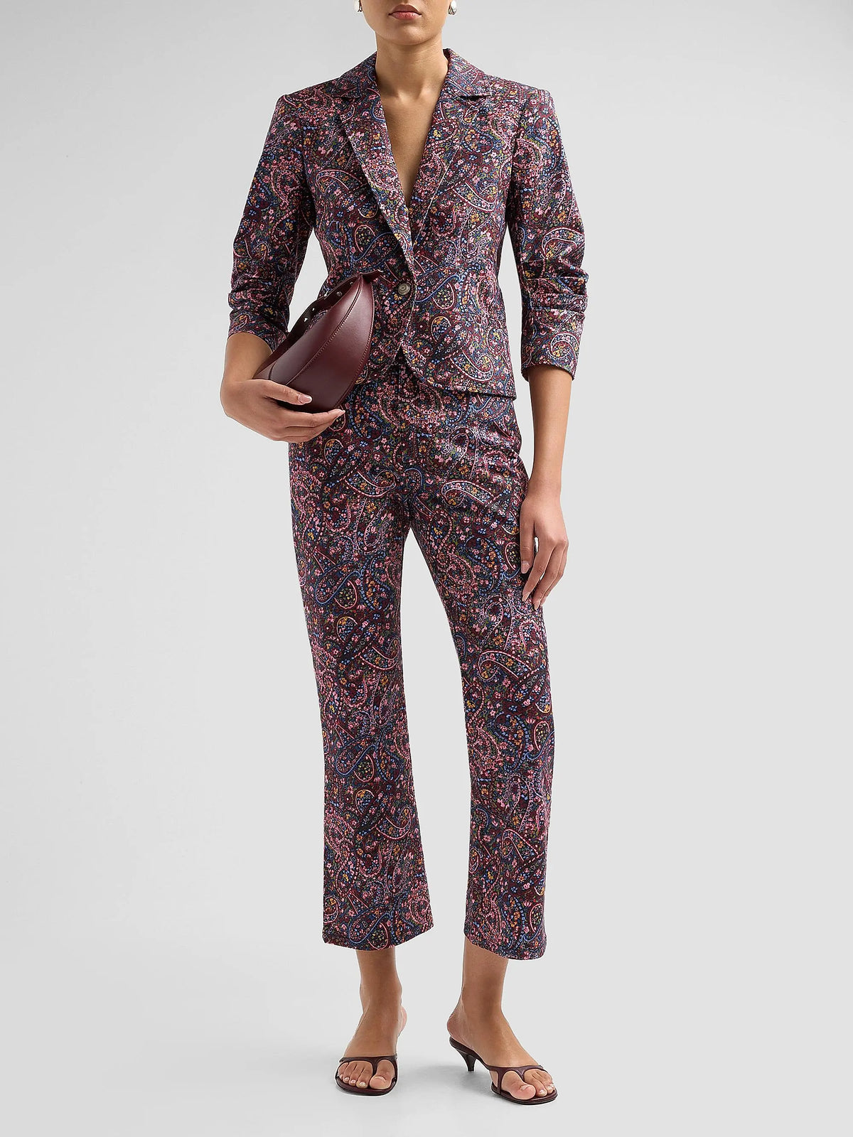 Cinq a Sept Paisley Denim Le Petit Khloe Blazer