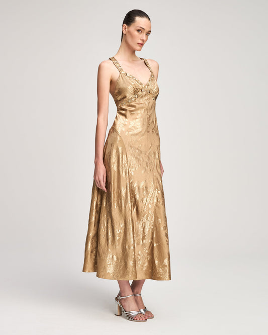 Cinq A Sept Gilded Peony Thalie Dress