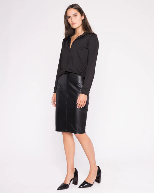 Ripley Rader Leather Pencil Skirt
