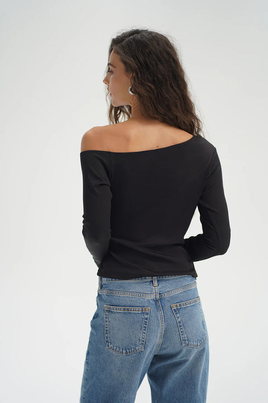 LNA Panama Drape Top