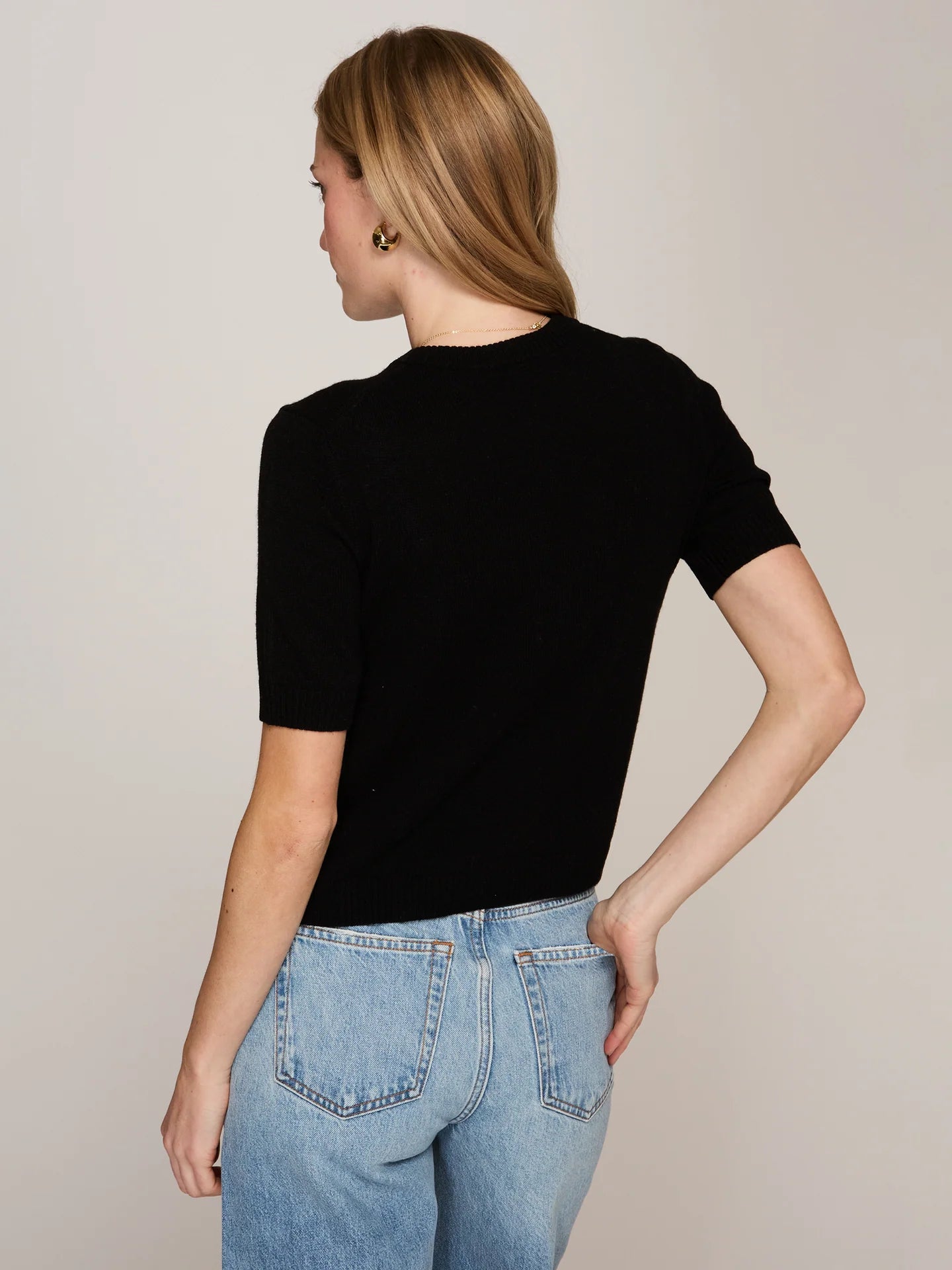 Autumn Cashmere S/S Cropped Crew