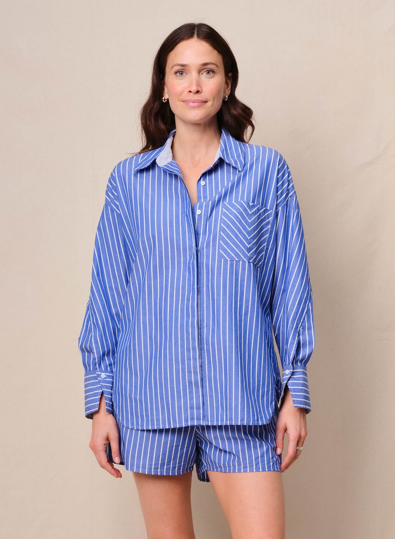 Stateside Oversized Stripe Poplin Shirt
