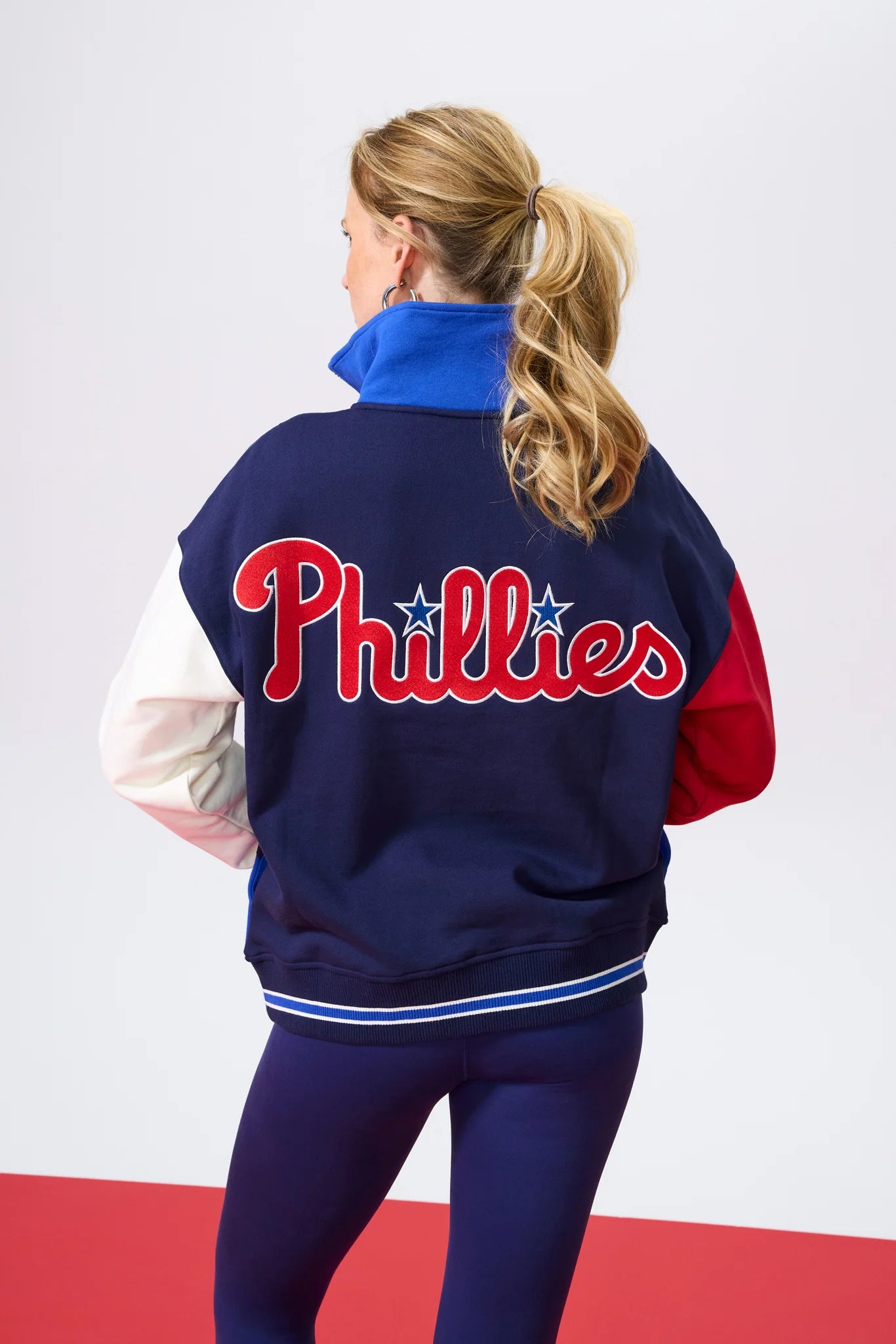 Terez Colorblock 1/4 Zip Phillies