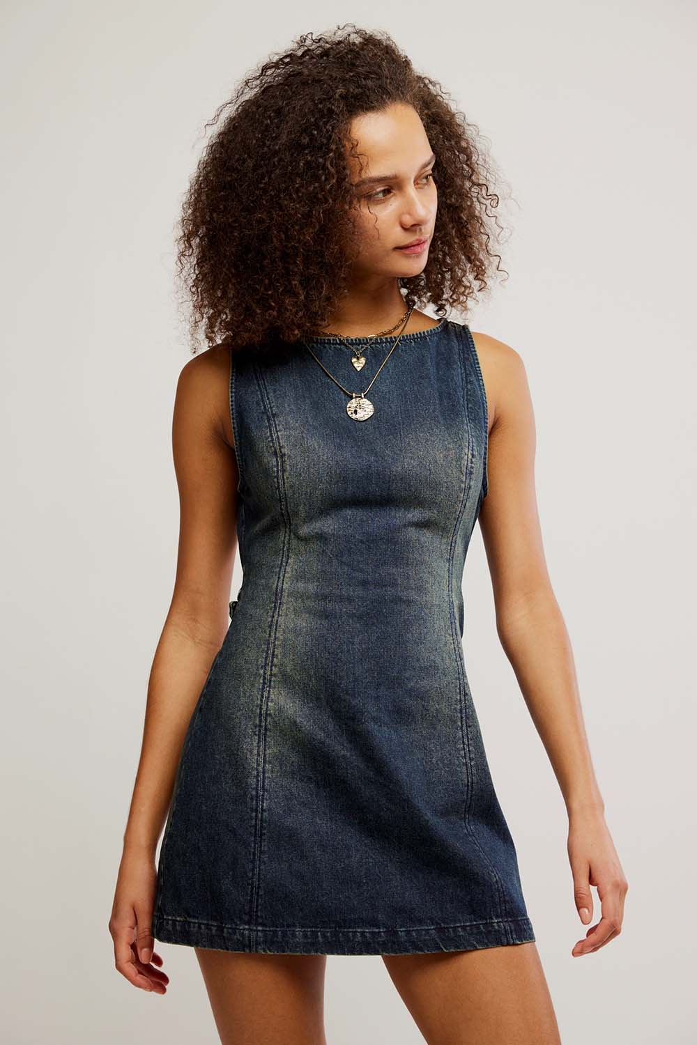Free People Atlas Denim Mini Dress – REBEL PHL