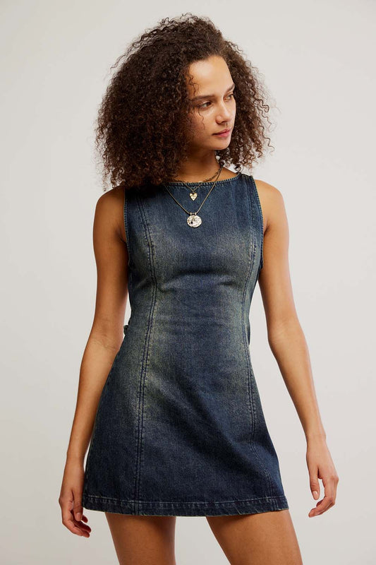 Free People Atlas Denim Mini Dress