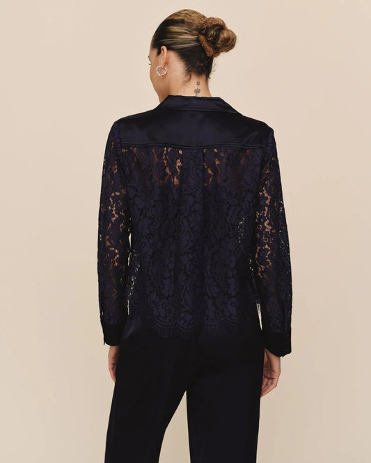 Bella Dahl Lace Button Down