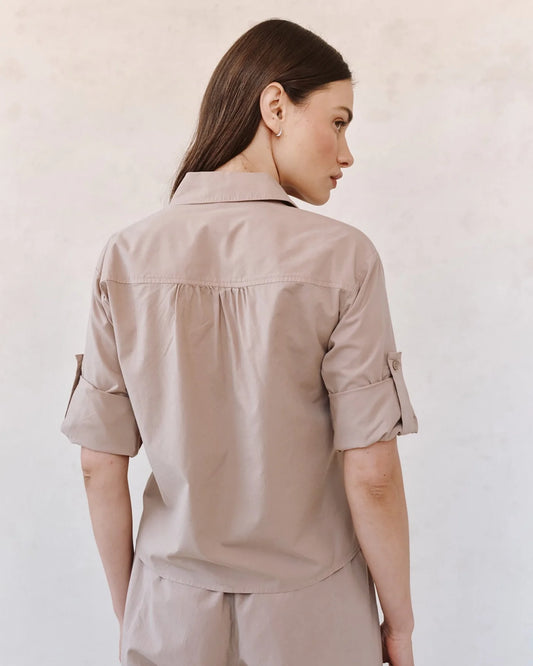 Bella Dahl L/S Crop Utility Shirt
