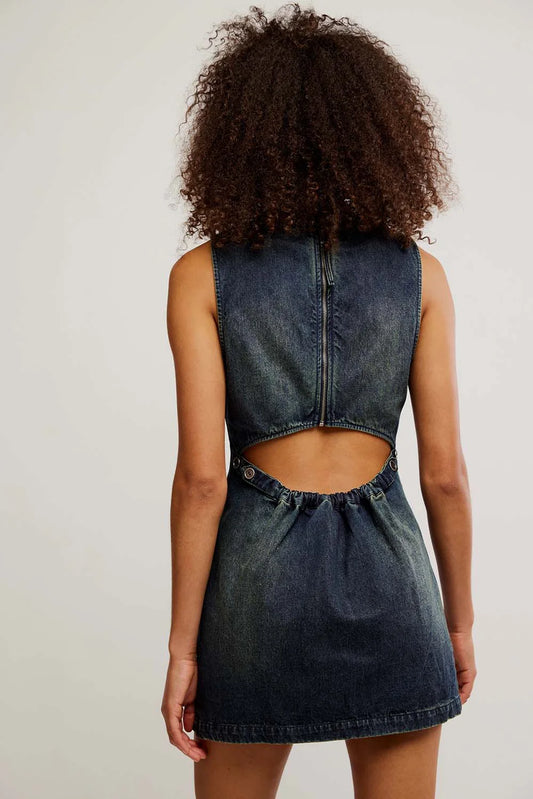 Free People Atlas Denim Mini Dress