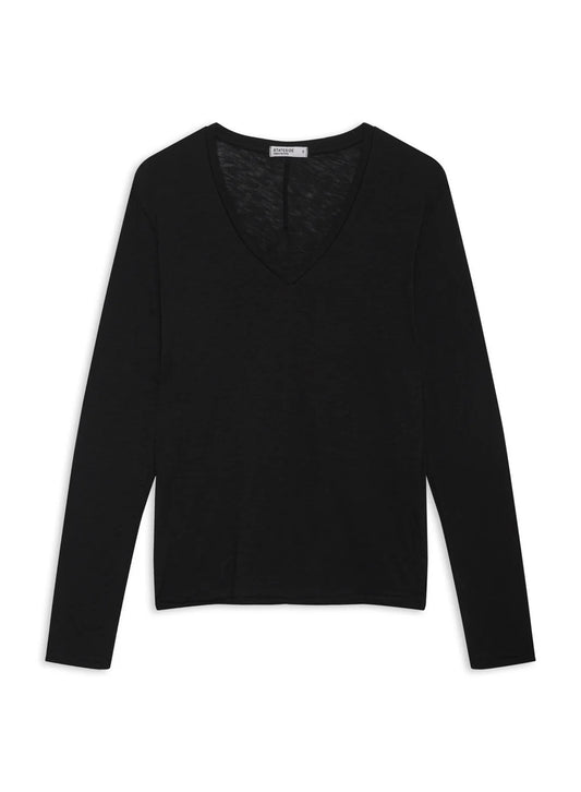 Stateside Supima Slub L/S V-Neck
