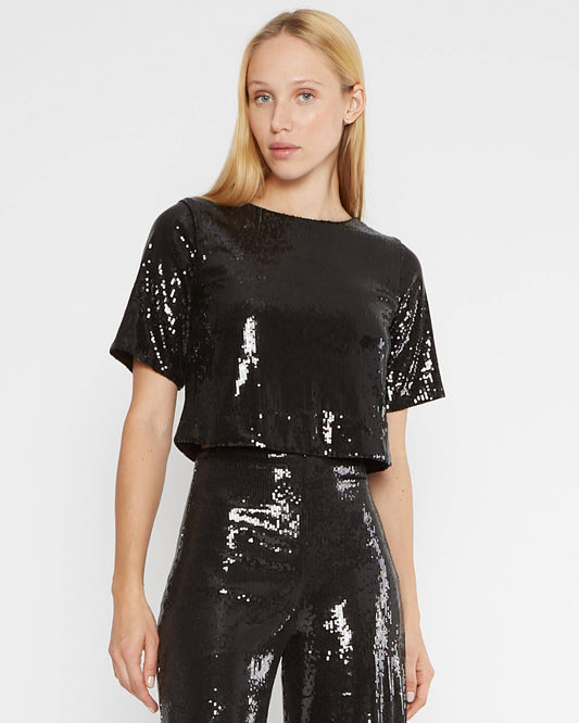 Ripley Rader Sequin Short Sleeve Top