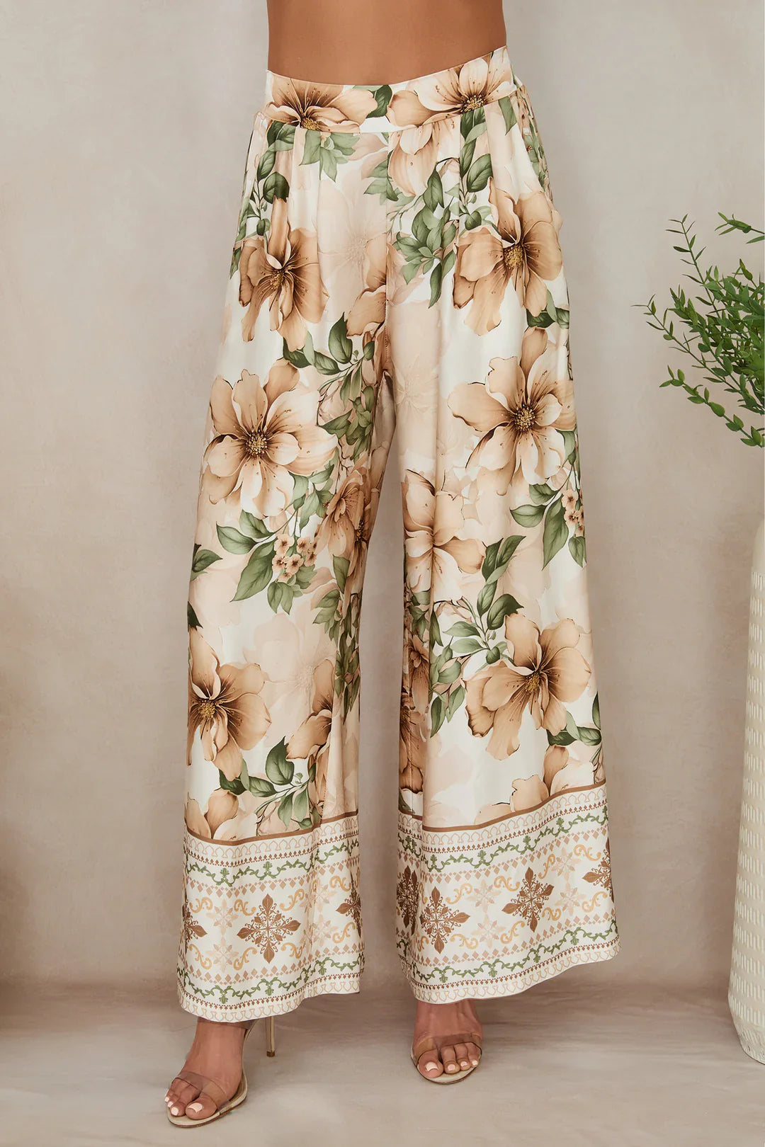 Milio Milano Hibiscus Wide Leg Pant