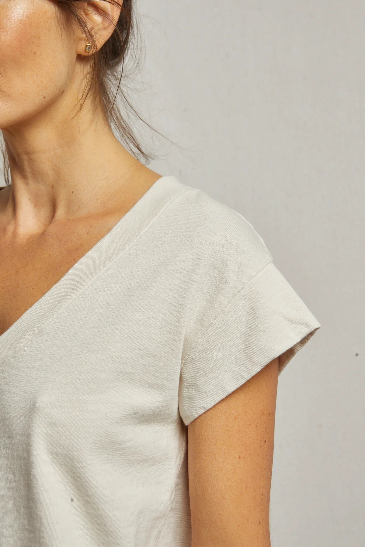 Perfect White Tee Pearl V-Neck