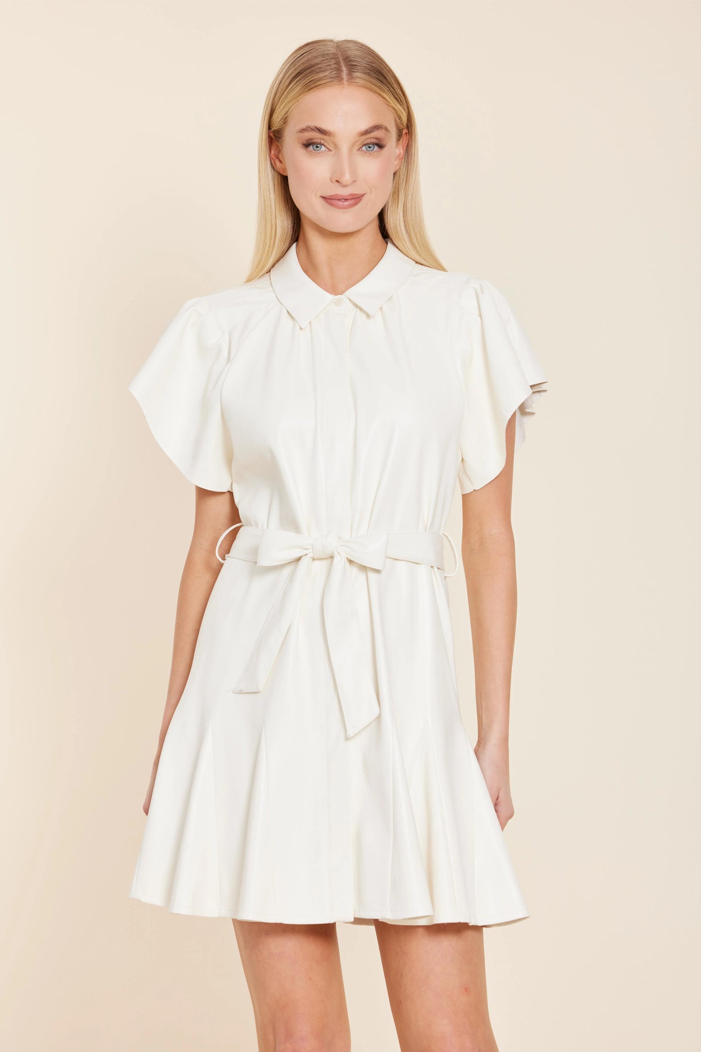 Dolce Cabo Pleated Belted Dress