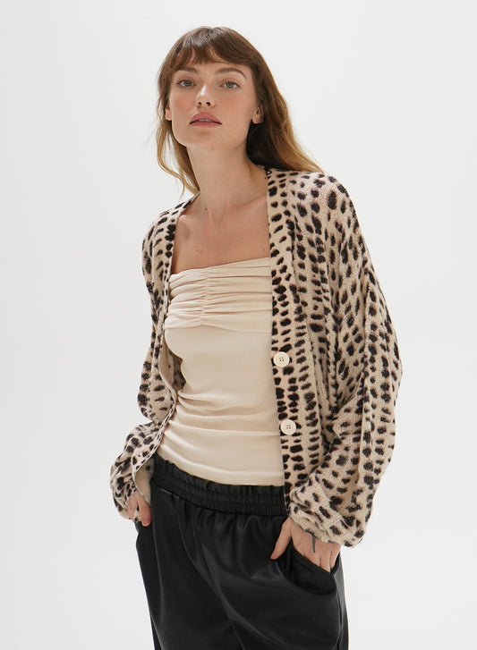 LNA Zuri Print Cardigan