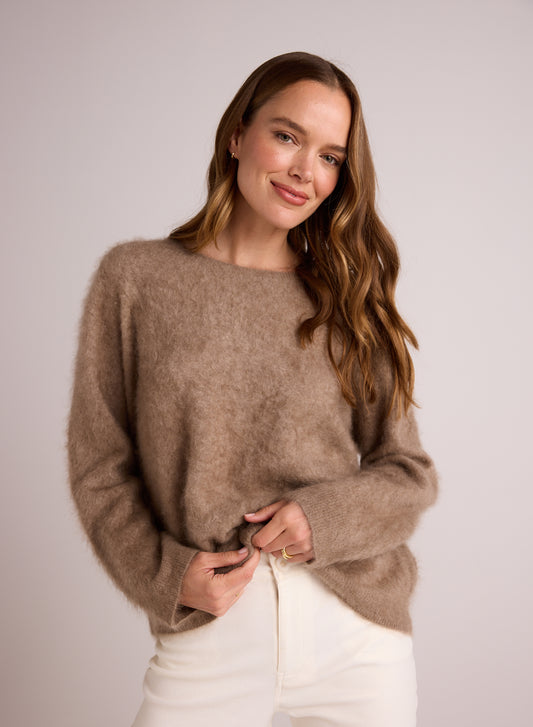 Bella Dahl Luxe Fuzzy Crew Sweaty