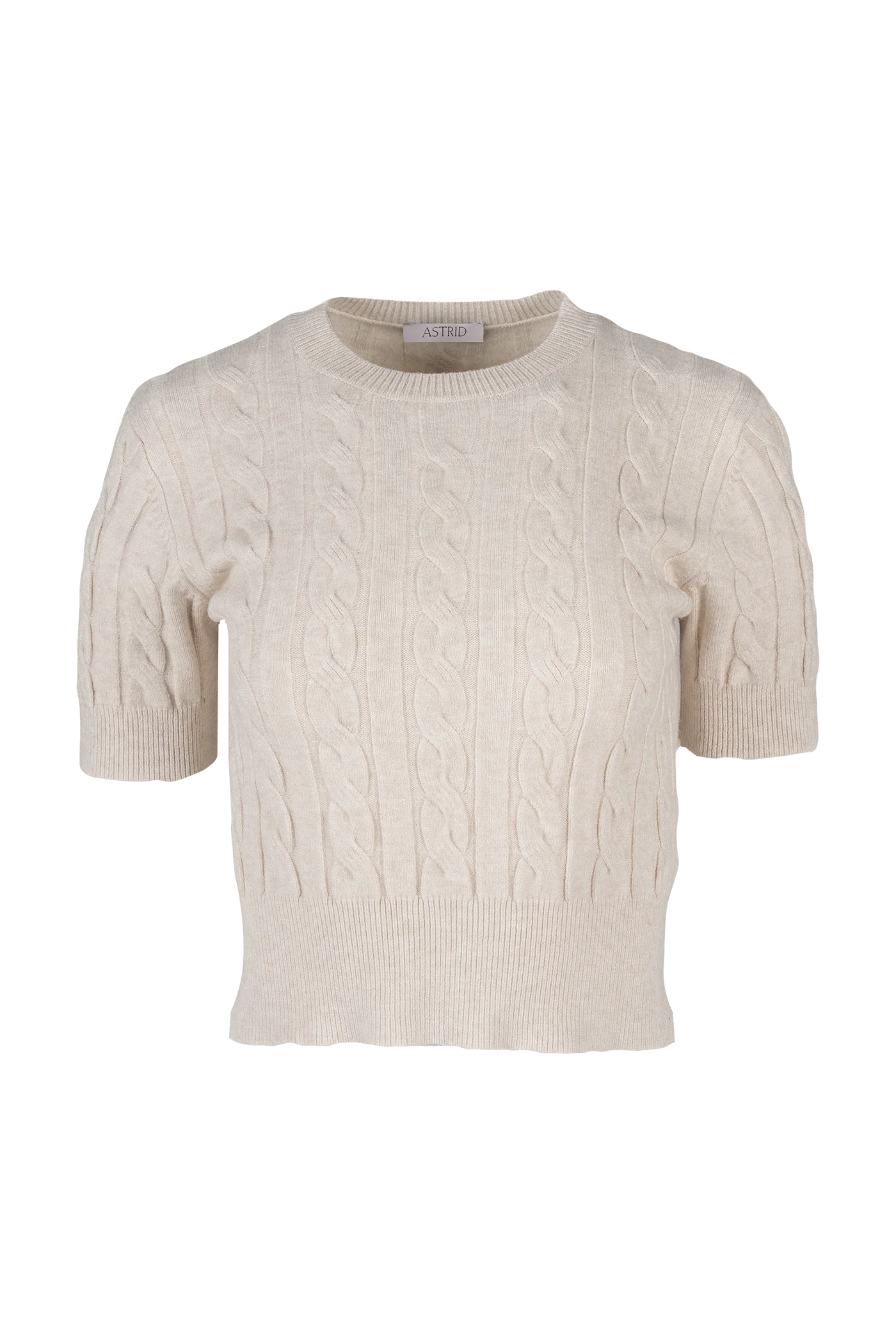 Astrid Cable Short Sleeve Sweater