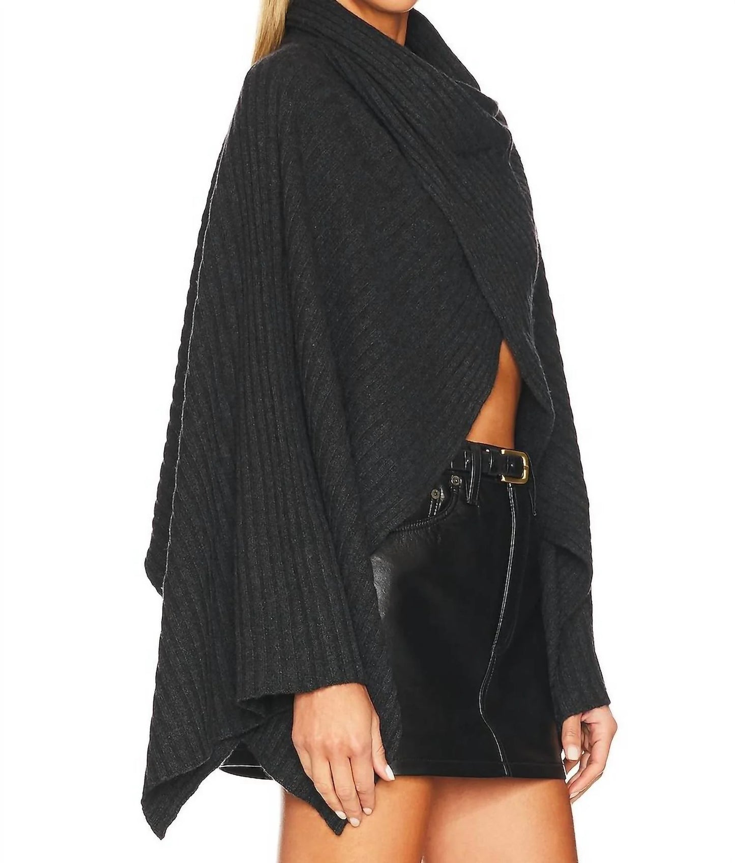 Autumn Cashmere Rib Cape