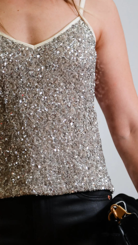 Sadie & Sage Luster Sequin Top
