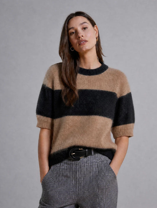 Autumn Cashmere Rugby Striped Crew