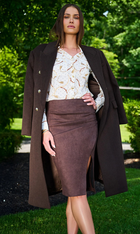 Generation Love Gina Vegan Suede Skirt