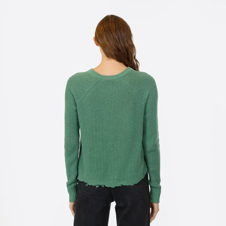 Autumn Cashmere Distressed Scallop Sweater