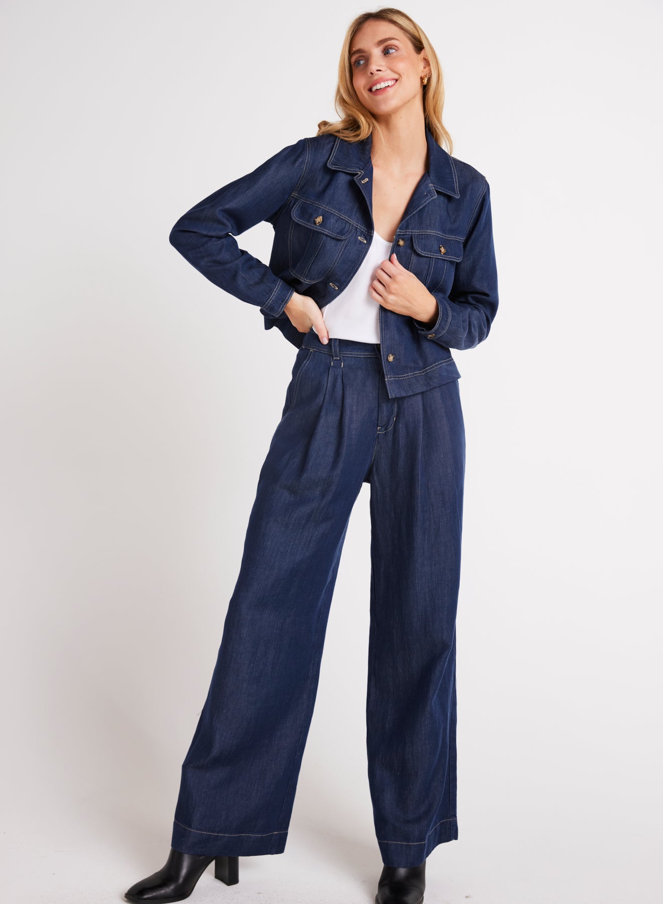 Bella Dahl Pleated Wide Leg pant