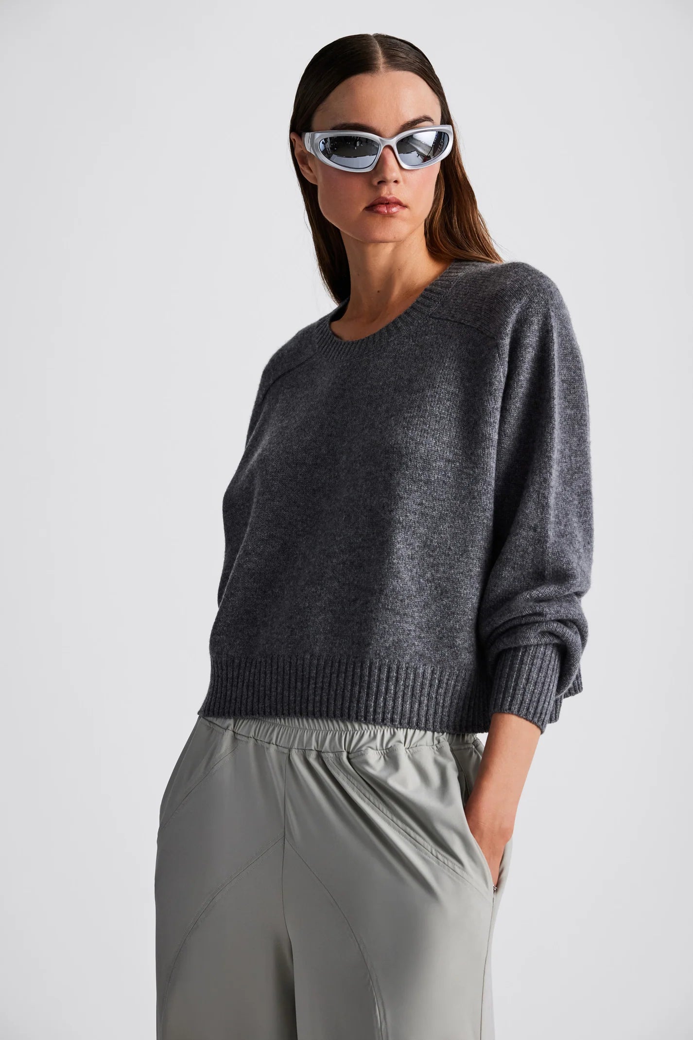 In/One Amara Cashmere L/S Crop Top