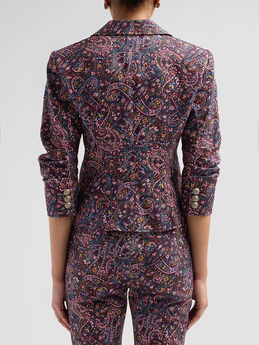 Cinq a Sept Paisley Denim Le Petit Khloe Blazer
