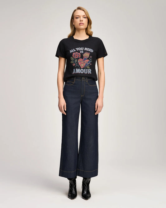 Cinq A Sept All You Need is Amour Shrunken Band Tee