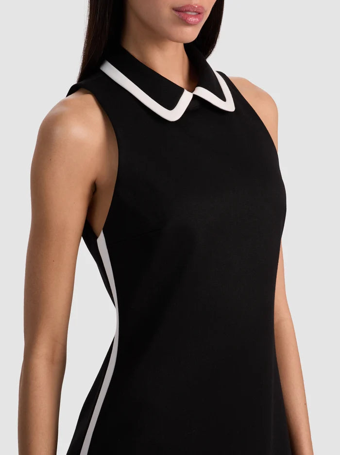 alice and olivia velia mini dress VELIA EMBELLISHED MINI GOWN in BISCOTTI/MULTI