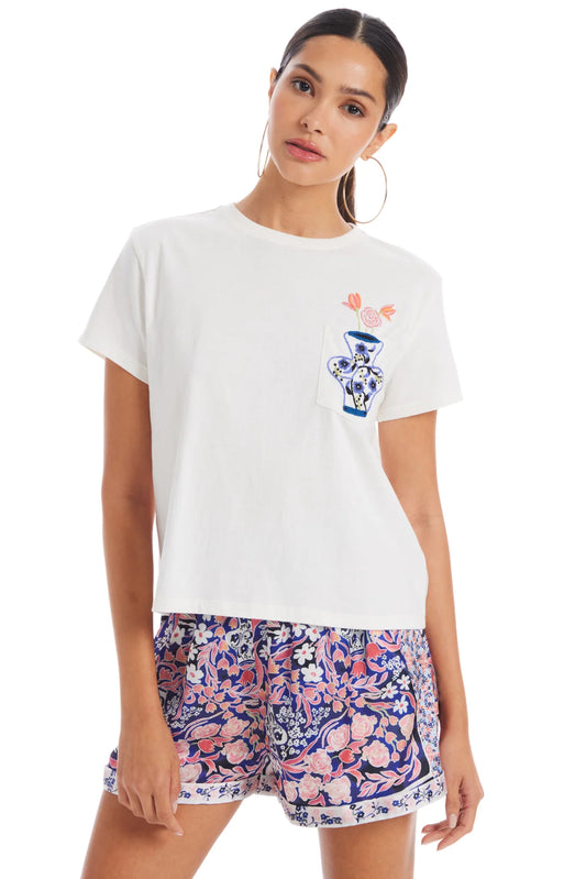 Allison Embroidered Heart Tee