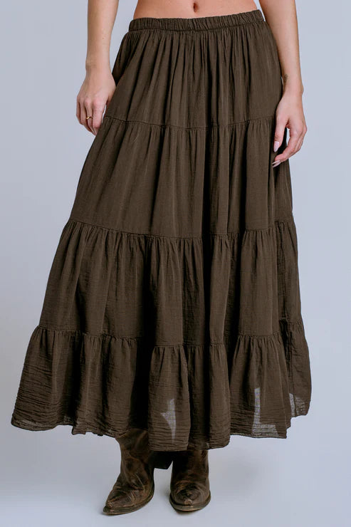 Milio Milano Tiered Coton Skirt