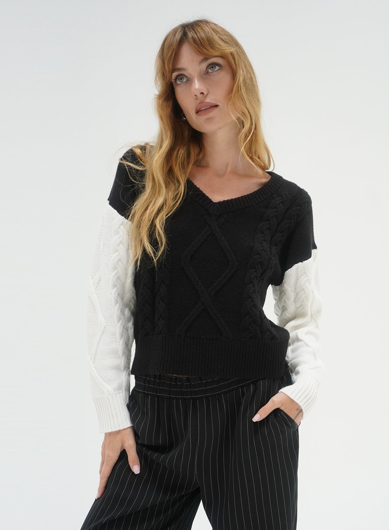 LNA Atticus V Neck Sweater