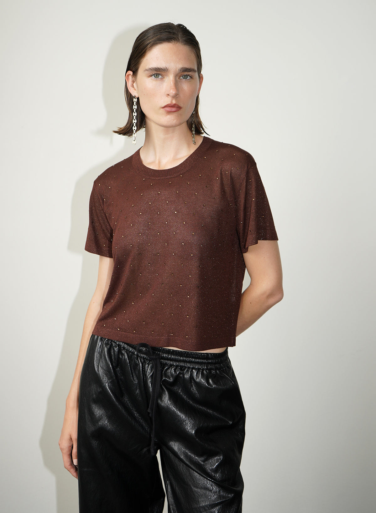 LNA Halo Rhinestone Top