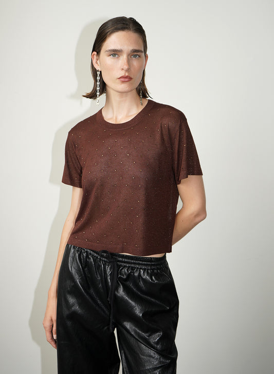 LNA Halo Rhinestone Top