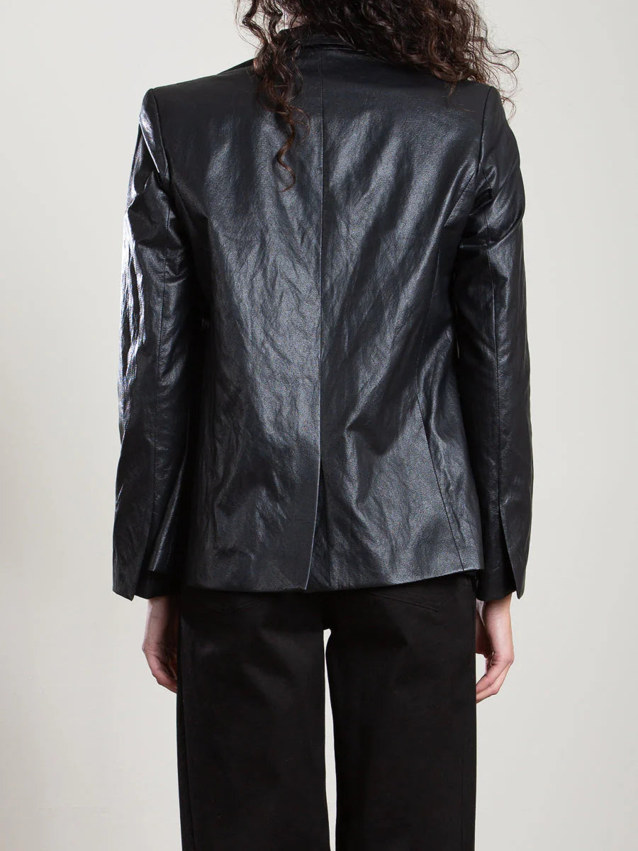 Pharaoh Cyrus Faux Leather Blazer
