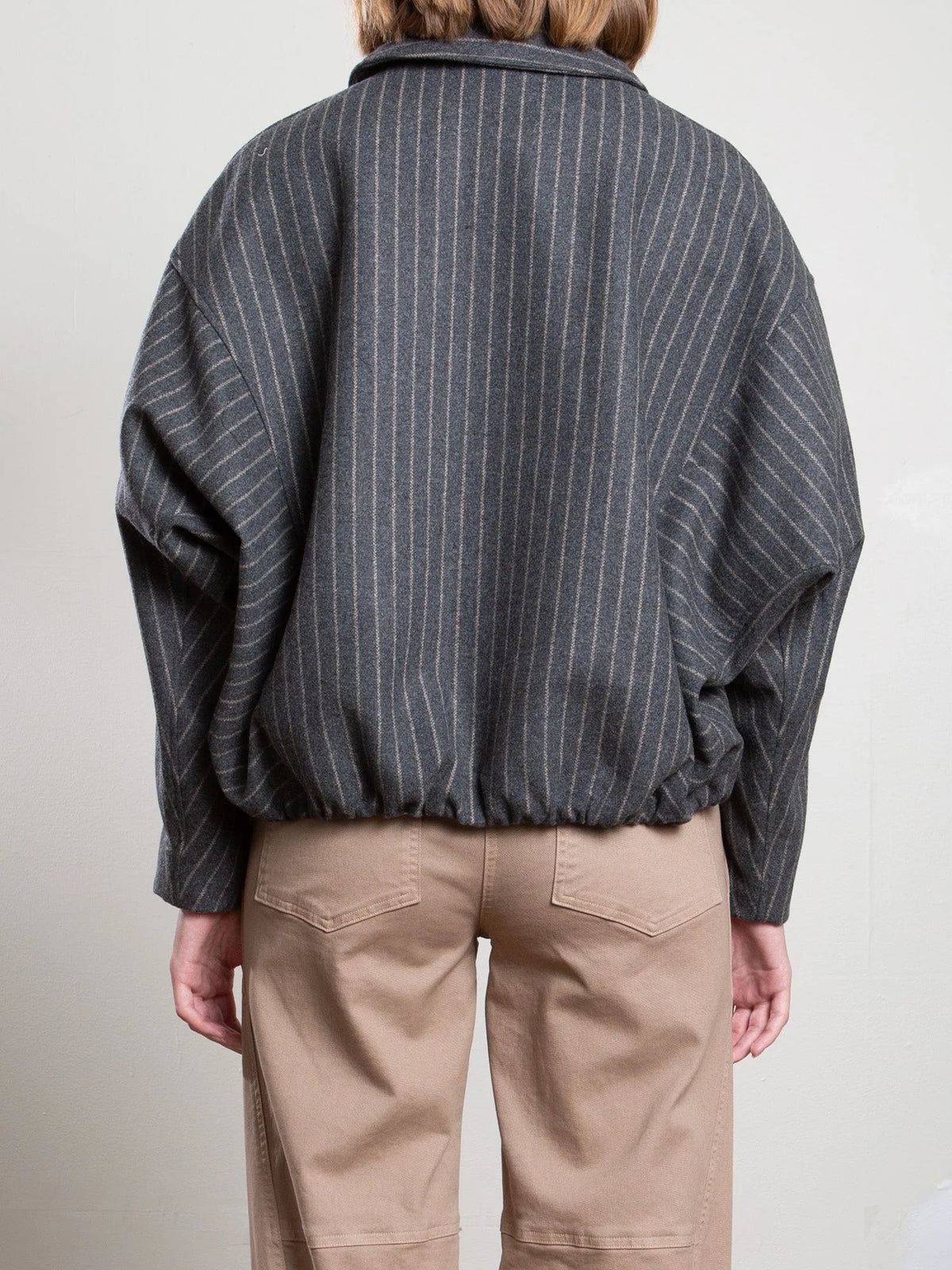 Pharaoh Andre Bomber Jacket Wool Pinstripe
