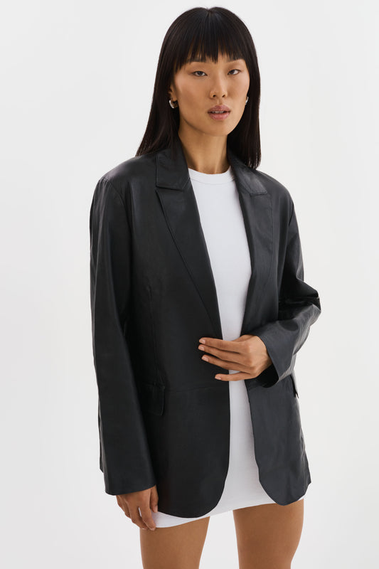 Lamarque Quirina Leather Blazer