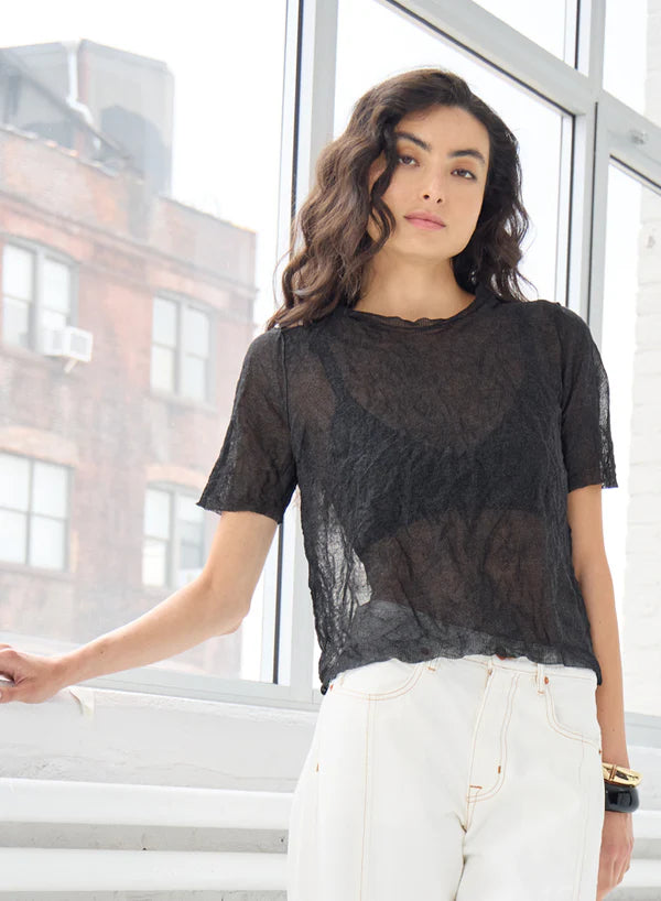 Autumn Cashmre Crushed Silk Crew