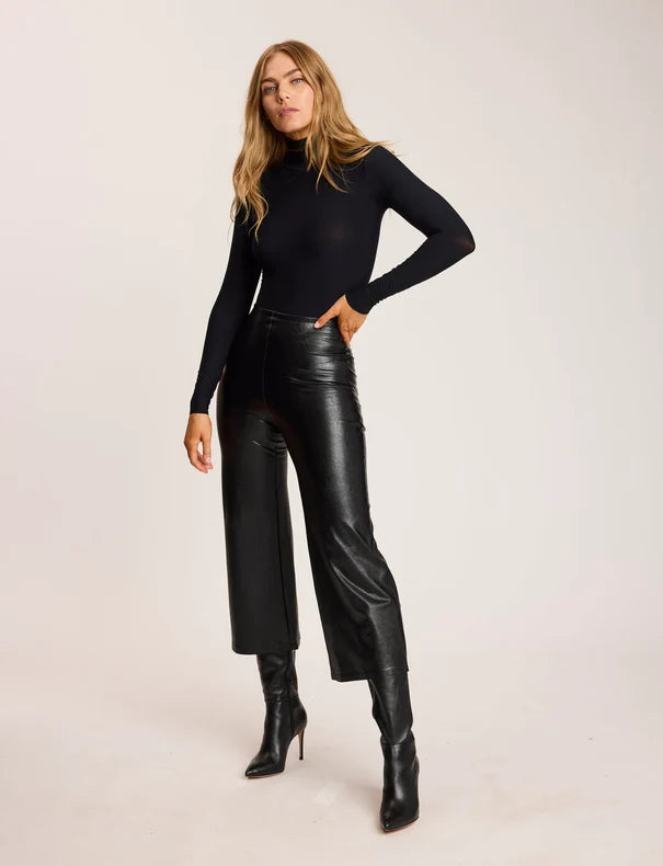 Commando Faux Leather Cropped Wide Leg Pant