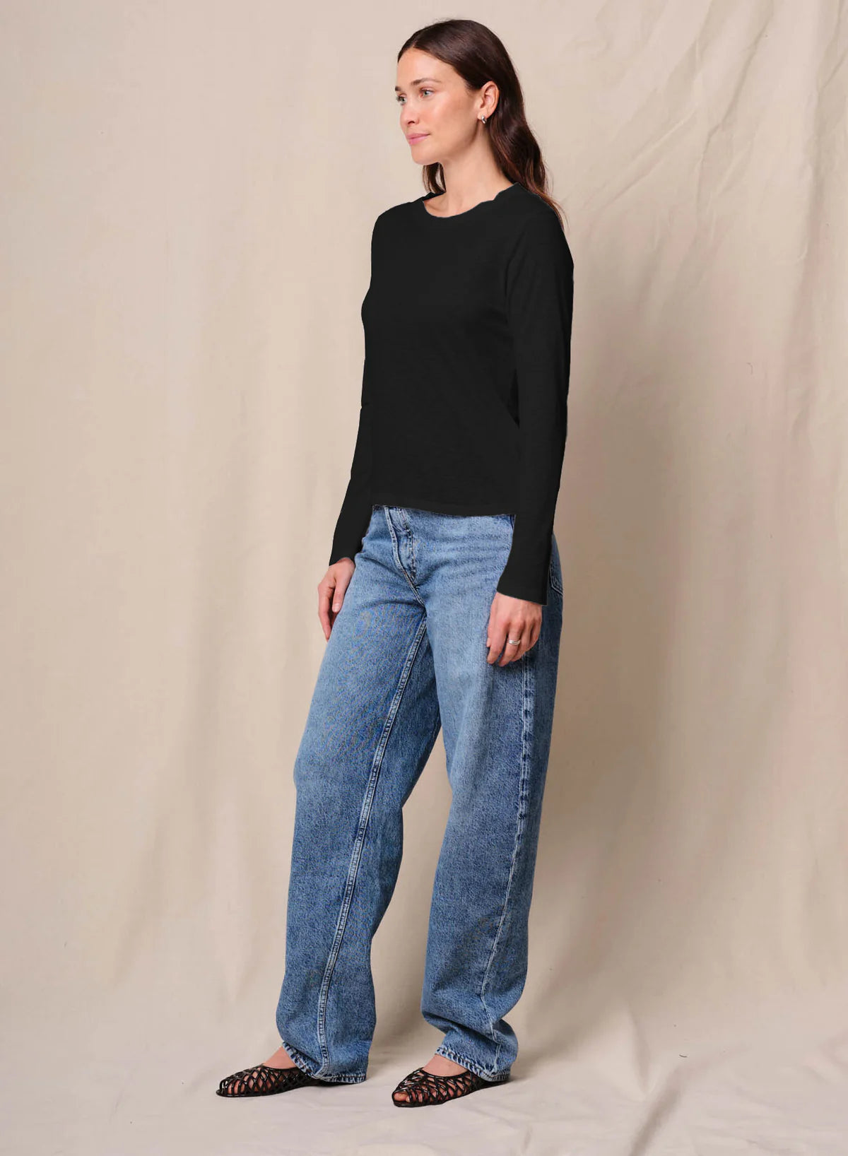 Stateside Supima Slub L/S Crew