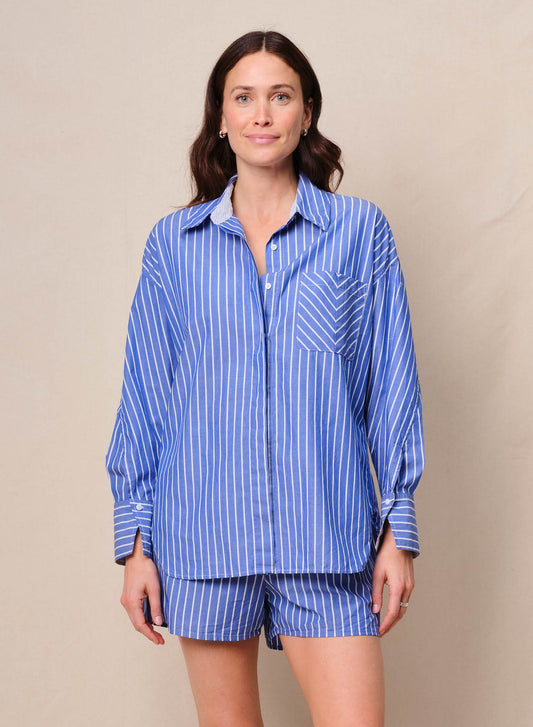 Stateside Oversized Stripe Poplin Shirt