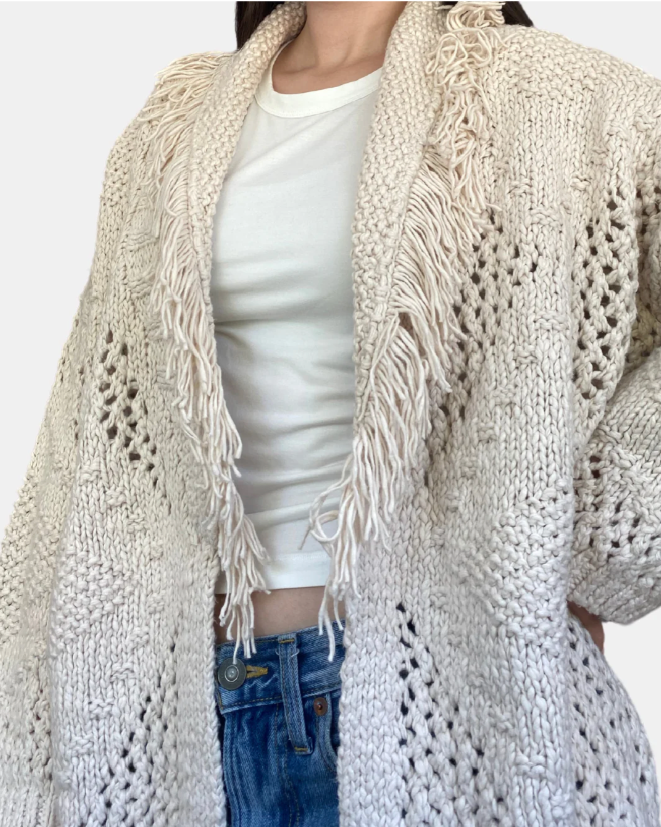 Autumn Cashmere Fringed Jacket