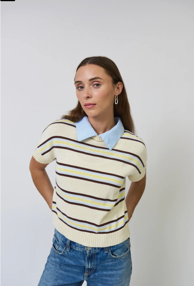 Central Park West Chloe Collar Tee