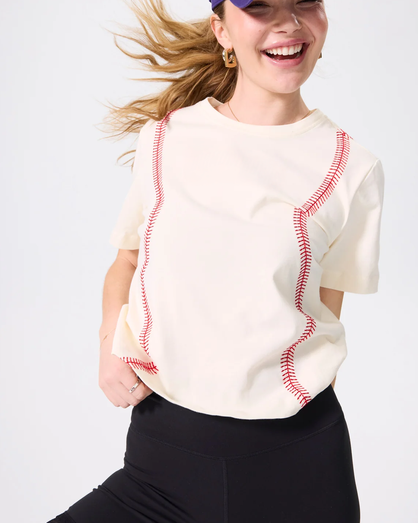 Terez Baseball Stitch Tee