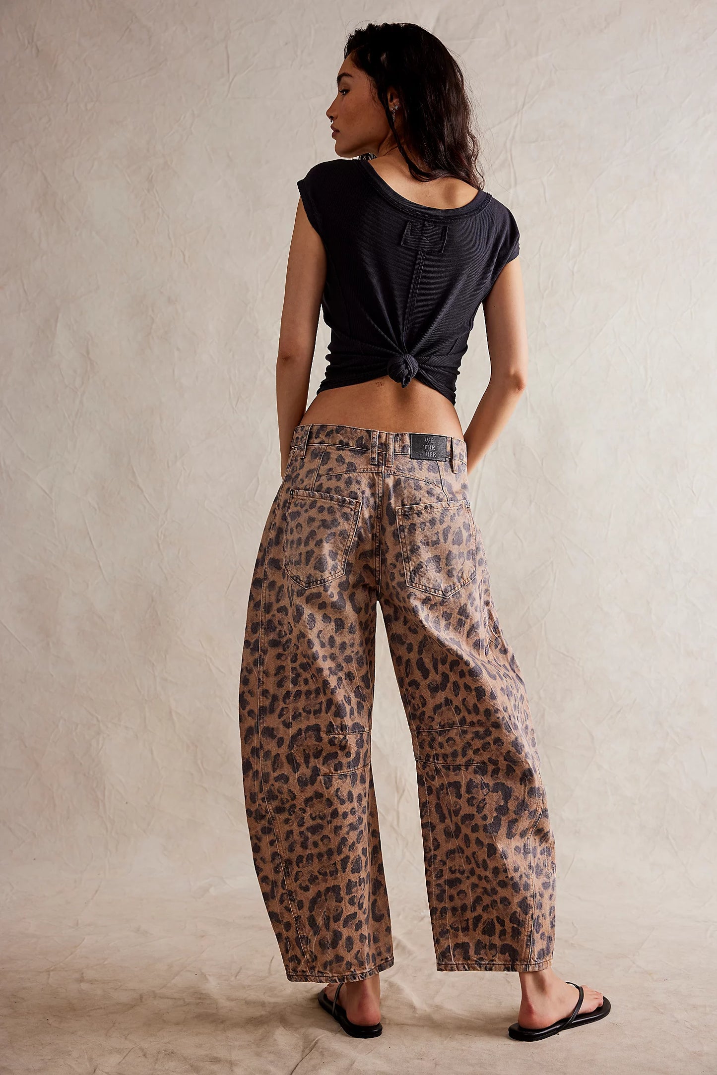 Free People Good Luck Printed Barrel Pant