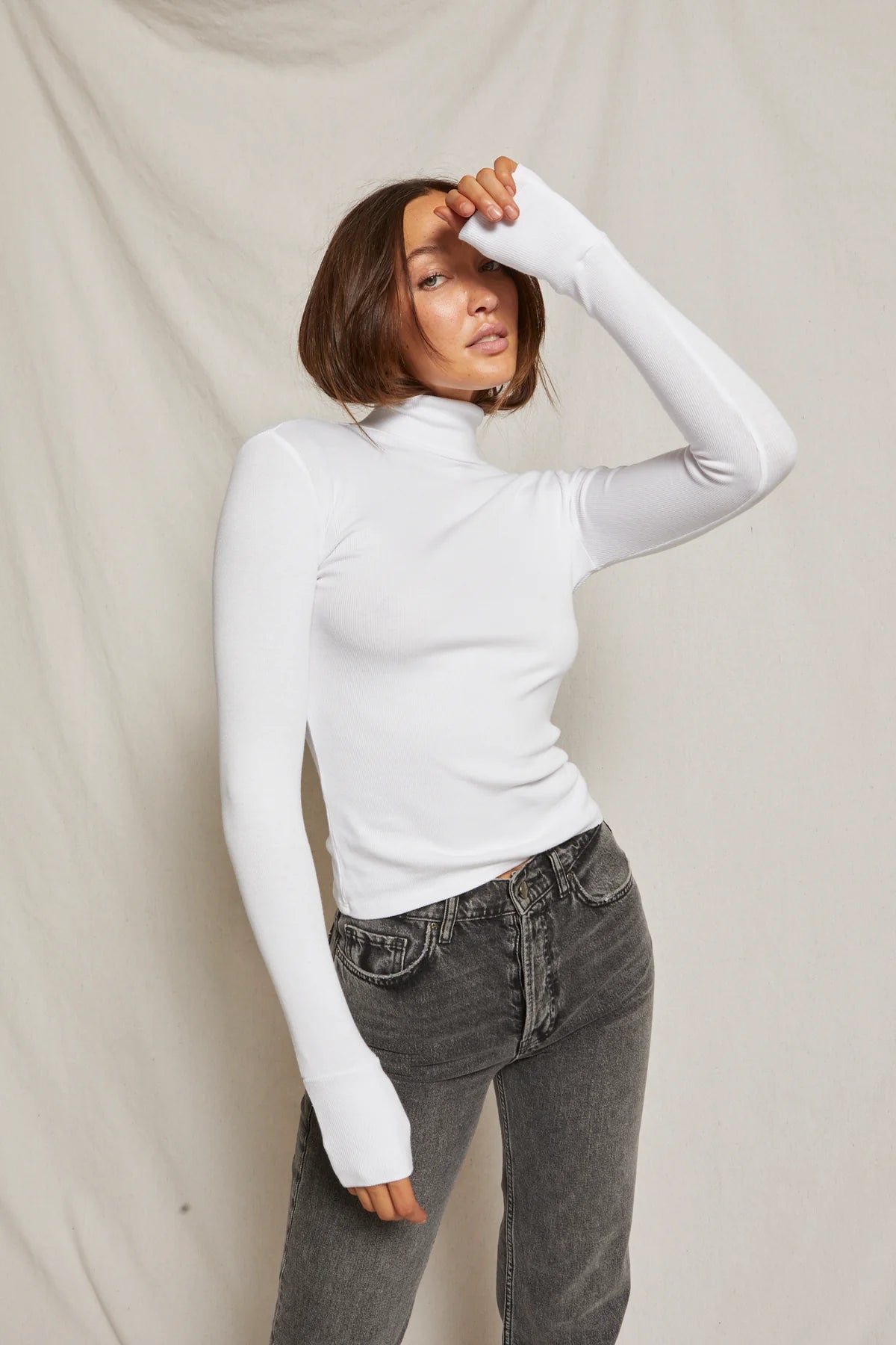 Perfect White Tee Hayden Turtleneck