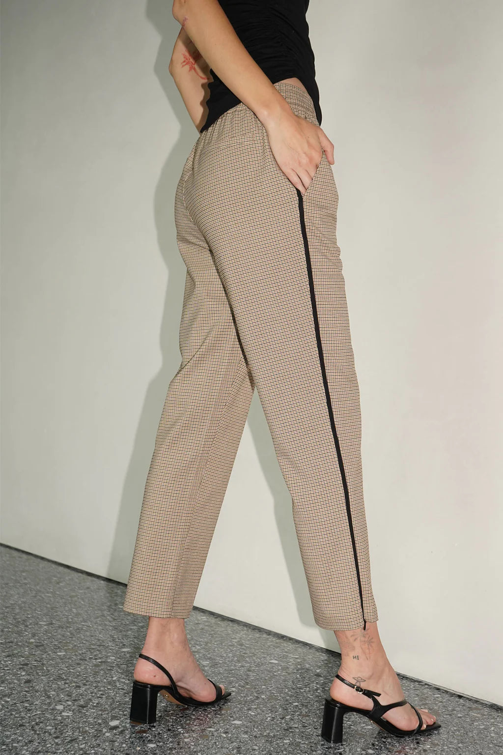 LNA Kip Houndstooth Track Pant