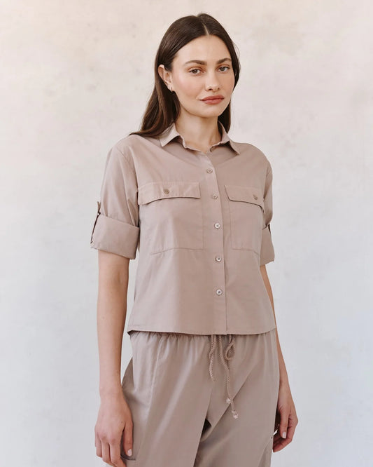 Bella Dahl L/S Crop Utility Shirt